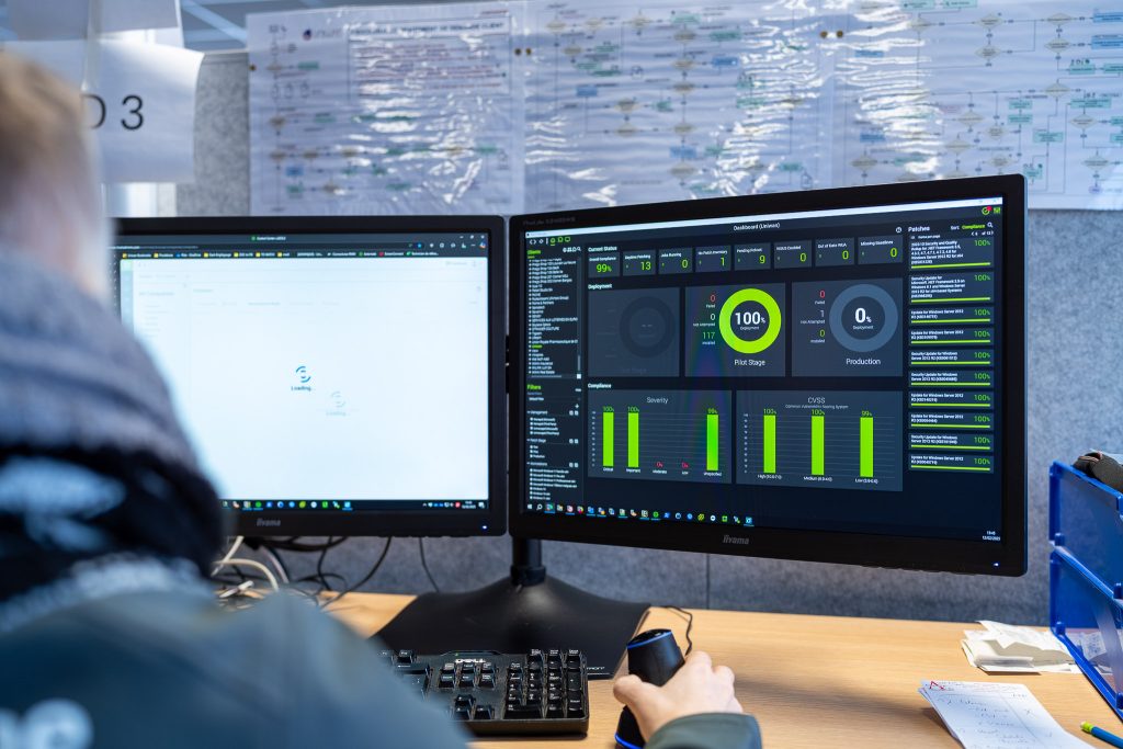 Travail via PC sur la cybersécurité d'une entreprise